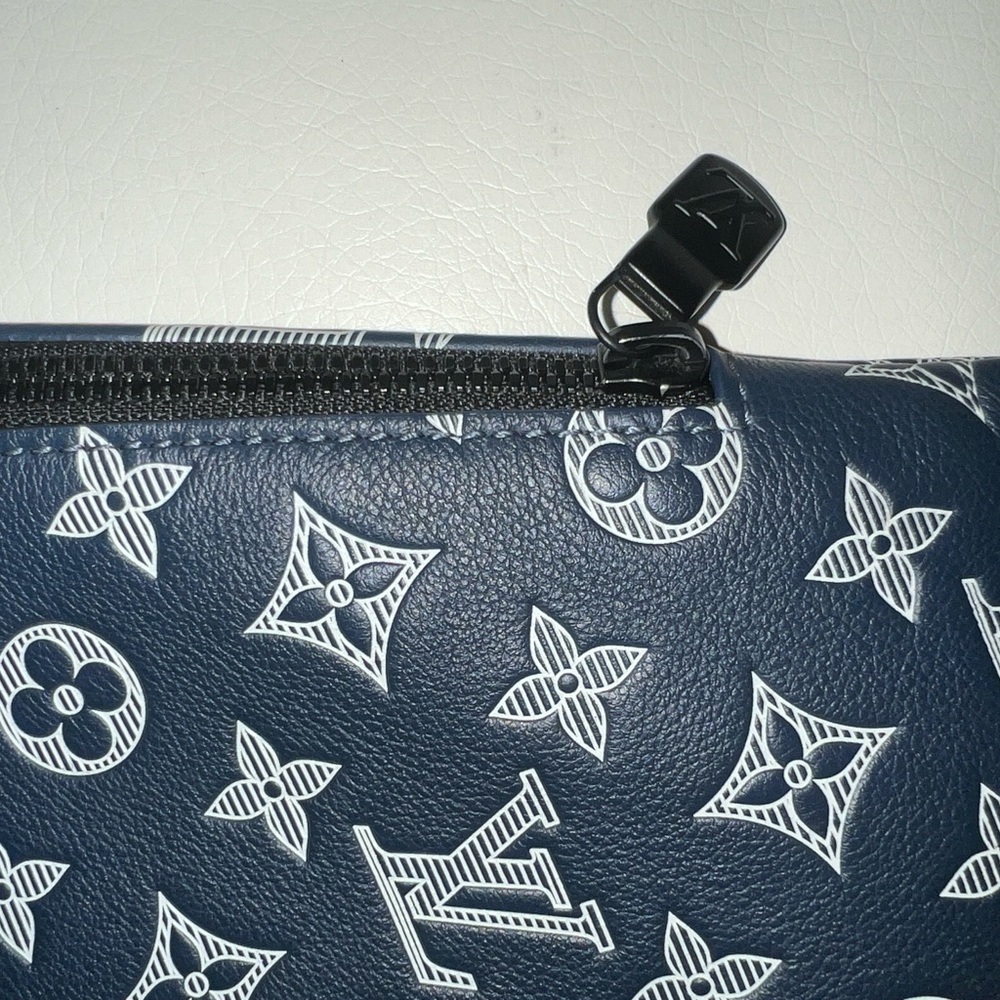 Louis Vuitton Slate Blue Monogram Sling Belt Bag with coin pouch - Picture 6 of 14